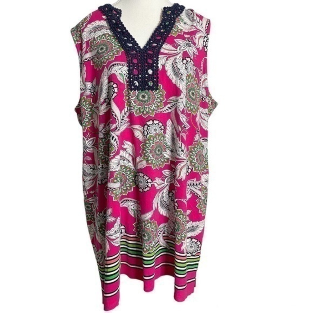 Crown & Ivy Pink Palace Paisley Sleeveless Sheath Mini Dress
